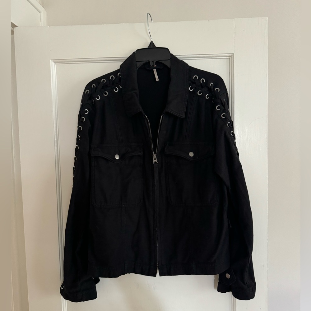 Free People Black Military Jacket - Size XS